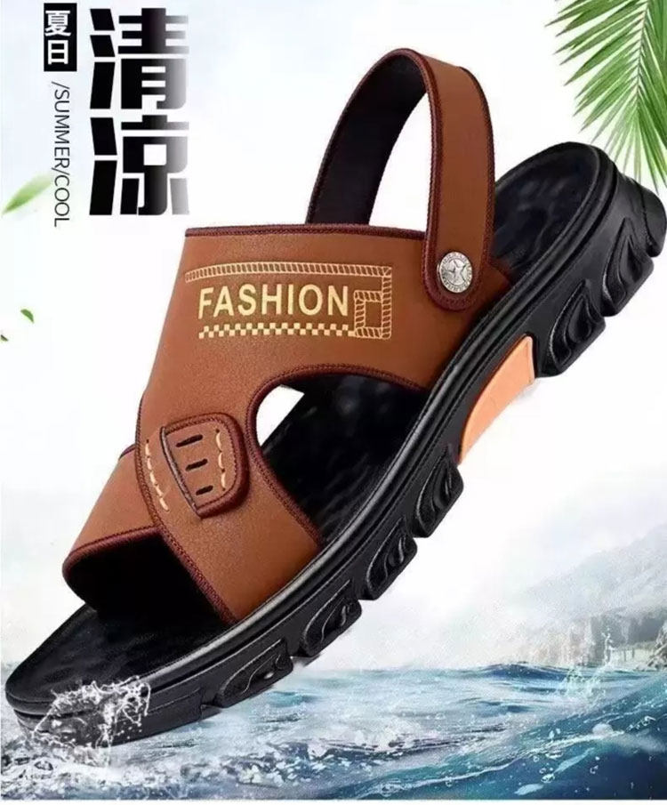 Летние нескользящие босоножки, мужские спортивные тапочки, пляжная обувь, размер 