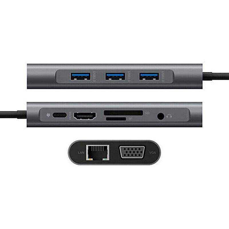 USB-хаб 十合一10in1拓展坞type-c多功能集线器hub扩展坞usb3.0 hdmi4k Peng Italy
