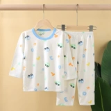 Детская летняя тонкая пижама, детский лонгслив для мальчиков, длина миди