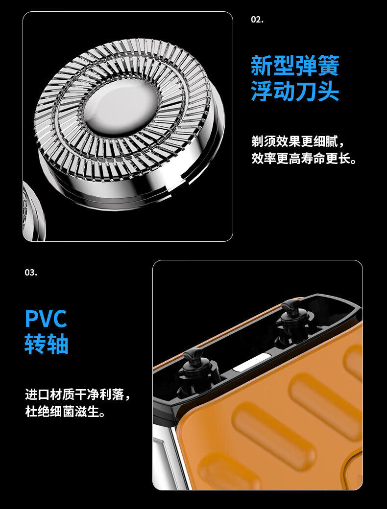 Бритва 【厂家直销】新款电动剃须刀数显磁吸双刀头便携式车载小型刮胡刀 No brand