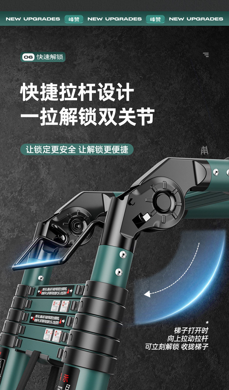 Стремянка 伸缩梯人字梯加厚升降折叠家用多功能工程梯梯子登高踏步可携式绝缘