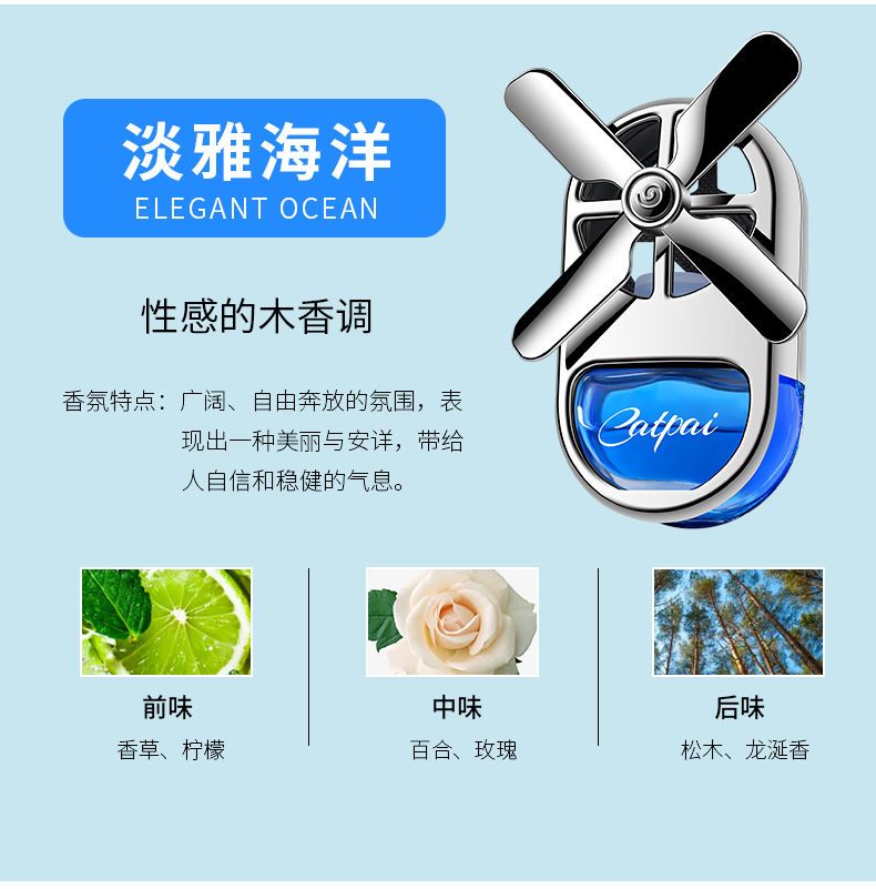 Car Air Freshener for Air Conditioning Vent Fan, Car Perfume Ornament, Interior Decoration Items, Long-Lasting Light Fragrance