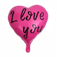 18 -дюймовая алюминиевая пленка Balloon красный фон Black -Love*5