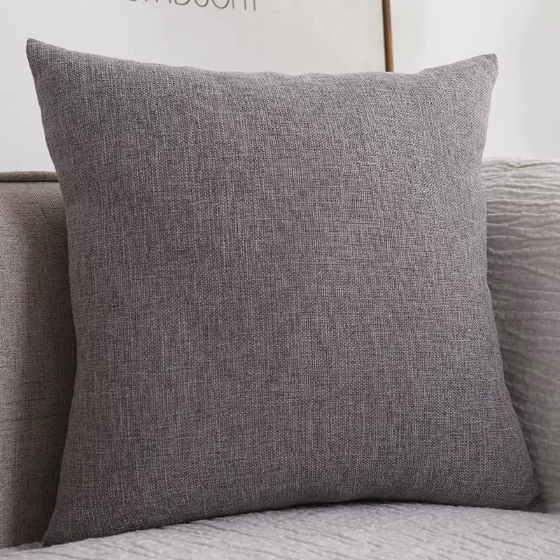 Sofa, pillow, detachable square blue pillowcase for bed