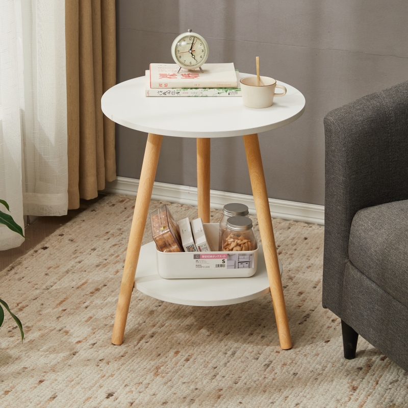 Small Round Coffee Table, Trendy Bedside Table, Simple Home-Use Balcony Mini Sofa Side Table, Creative Small-Sized Design