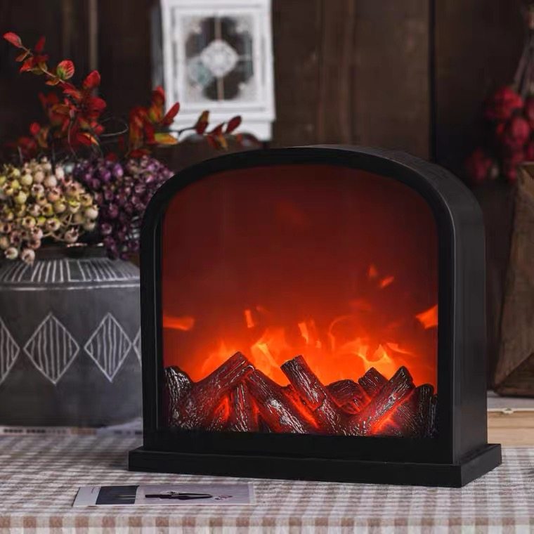 Nordic Ins Wind Light Flame light LED Genesis Furnace Light Christmas Living Room Emulation Flame Decoration Pendulum props-Taobao