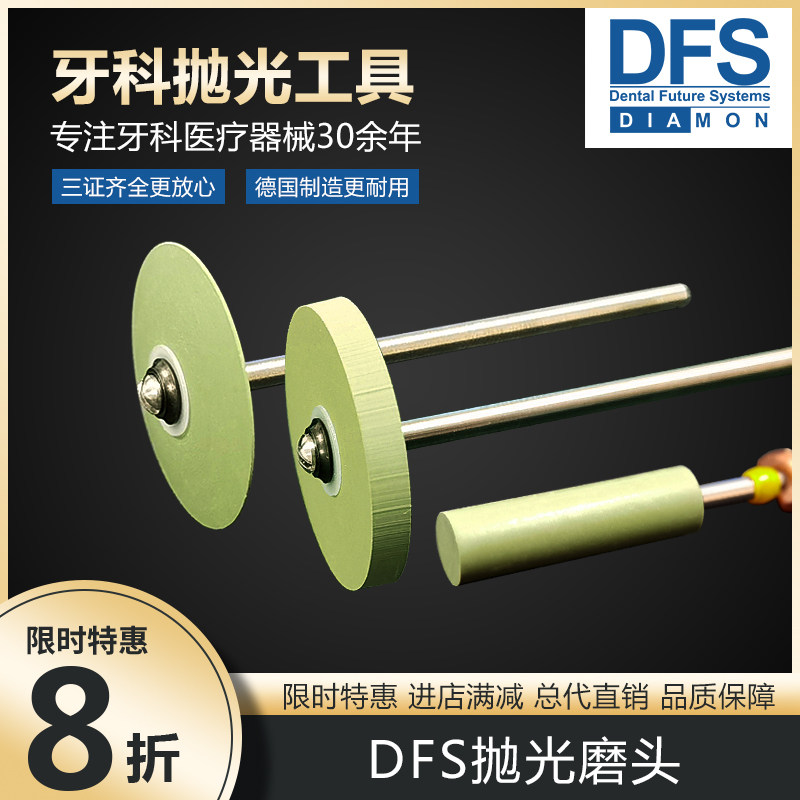 德国DFS进口牙科修复体抛光轮工具非贵金属义齿打磨极细工具套装