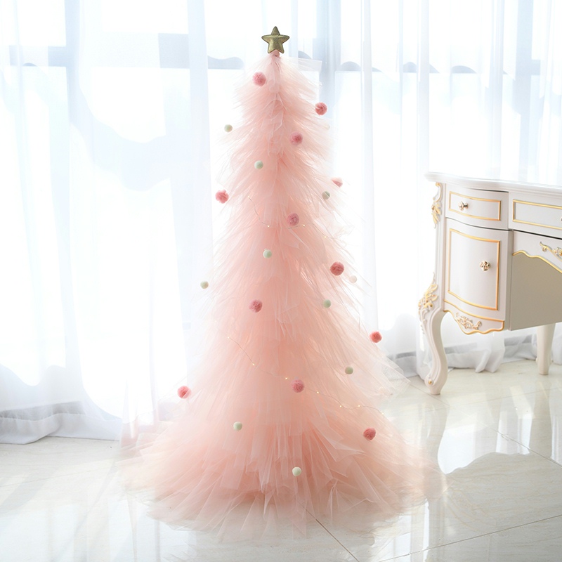 Ins wind window decoration scene layout Christmas tree pink girl heart net red little red book gift room layout