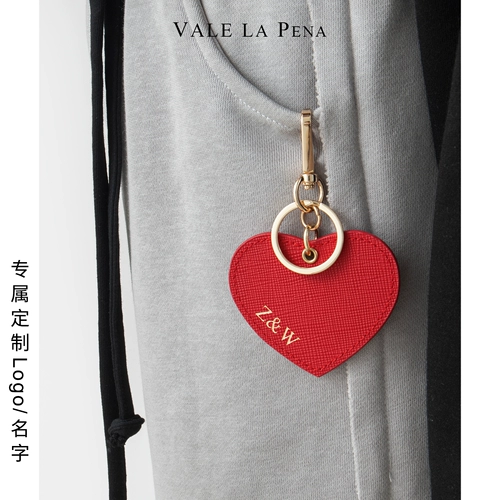 Брелок в форме сердца подходит для мужчин и женщин, сумка для влюбленных, подвеска, аксессуары для ключей, из натуральной кожи, делается под заказ