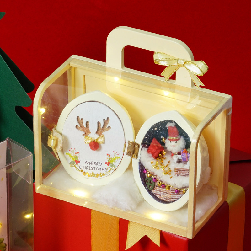 Girl toy miniature scene mini walnut small house seed world hut simulation ornaments children's day gift