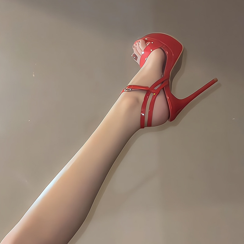 Red Sexy Hot Girl Platform Red High-Heeled Shoes for Women 2026 Summer New Style Elegant Open-Toe High-Heeled Sandals Red Sexy Hot Girl Platform Red High-Heeled Shoes for Women 2026 Summer New Style Elegant Open-Toe High-Heeled Sandals