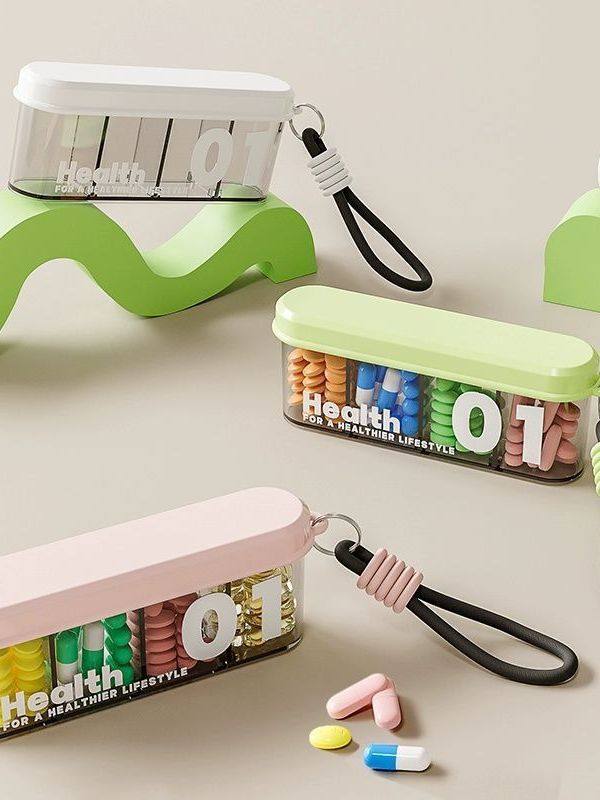 Portable Small Pill Box, Mini Three-Meal-A-Day Medication Reminder, Medicine Dispensing Box, Portable Medicine Dispensing Small Box