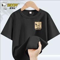 [Короткие рукава из чистого хлопка] Черный/S в клетку Nubi K