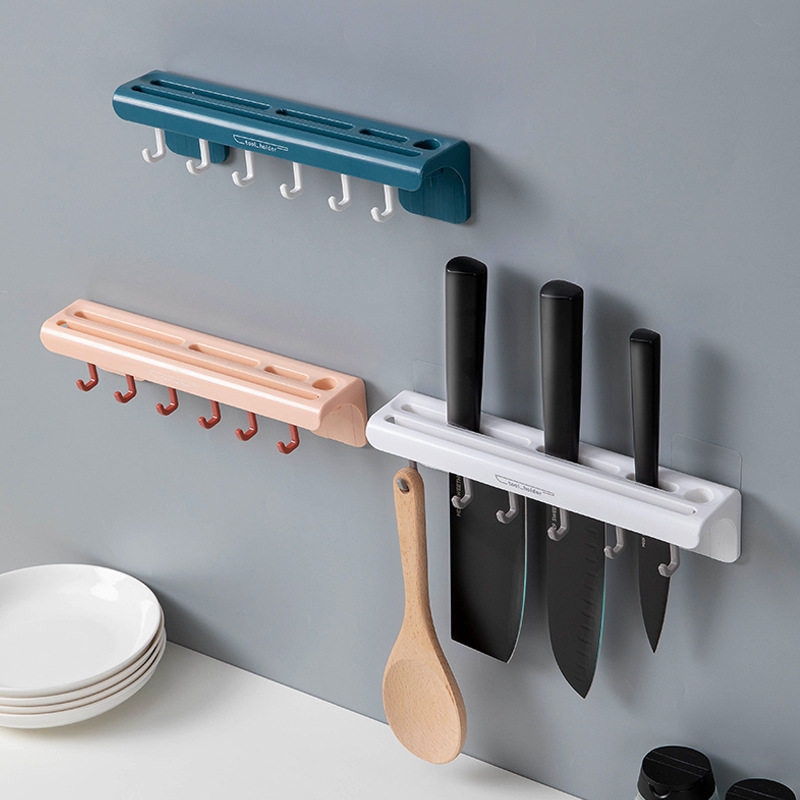 Lijiabang household multi-functional kitchen rack free punch knife seat spoon shovel storage shelf wall hanging kitchen knife rack