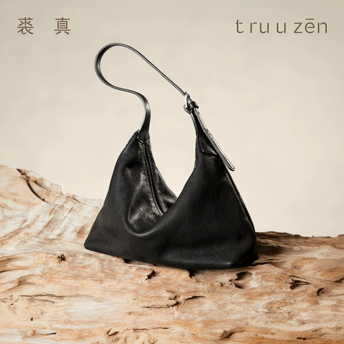 裘真 Кожаная классическая сумка на одно плечо для отдыха, сумка через плечо, из натуральной кожи
