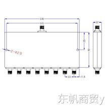 APD-DC 10GHz-8S DC-10GHz 0 5W SMA RF one-to-eight resistor power divider
