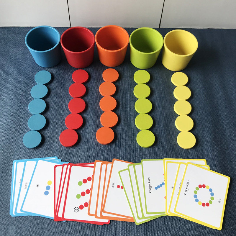 Baby Color Recognition Classification Cups Children Paired Cognitive Training Aids Hooded Early Education Puzzle Toys 1 1-2 years old