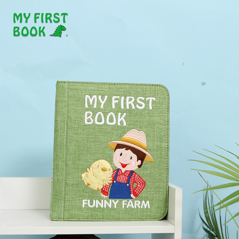 my firstbook Montessori farm early education cloth book local tyrant book baby toddler toys can not tear Montessori