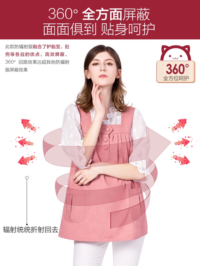 High-end outer wear womens maternity wear work apron pregnancy radiation protection clothing four-season apron