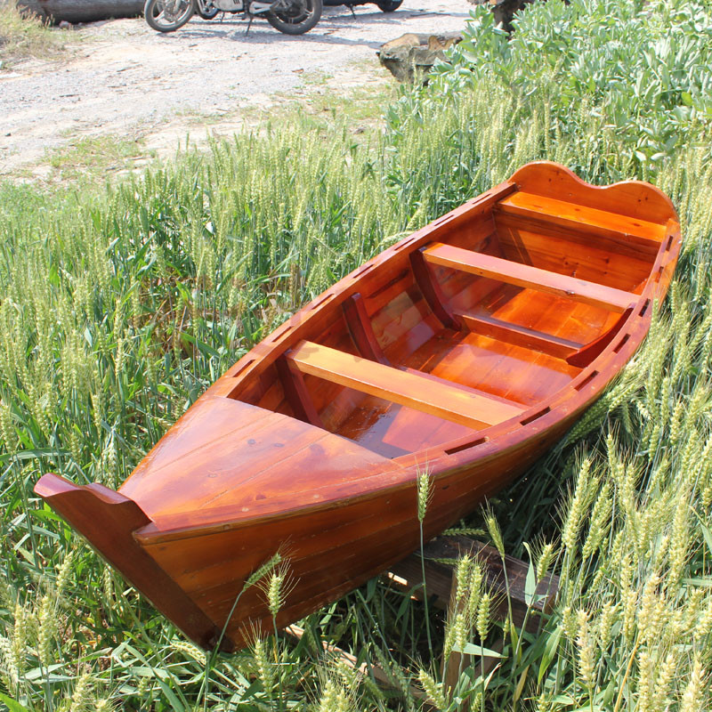 Wooden boat European wooden boat boating decoration wooden boat landscape boat small wooden boat friendship boat won't turn over