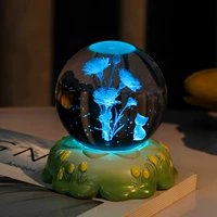 6 -сантиметровые гвоздики+цветные световые лепестки основание+подарочный пакет