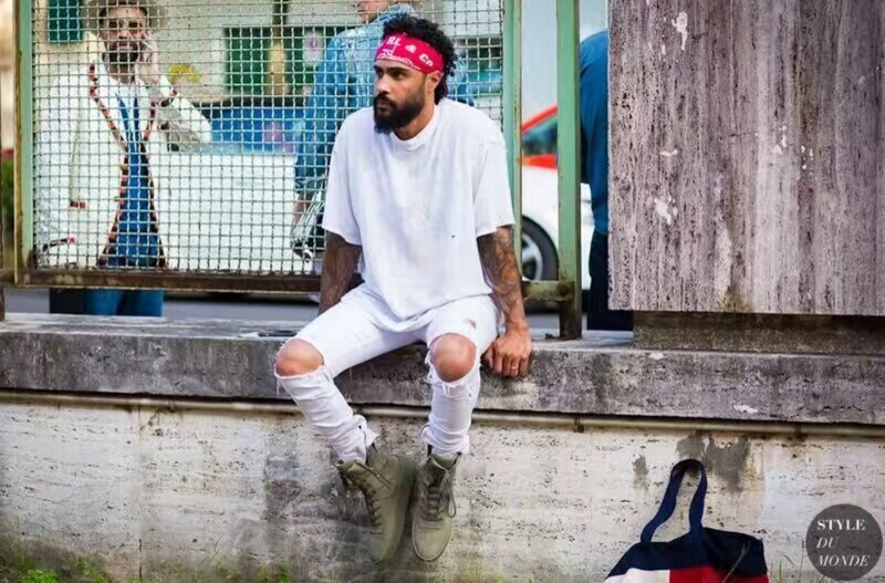 [the Real "Prince Charming"] Susu's Independent High-Street Style 4Th White Denim Ripped Pants, Versatile for Commuting