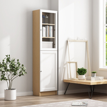 Nordic simple layered bookshelf bedroom living room simple floor one wall storage bookcase solid wood shelf