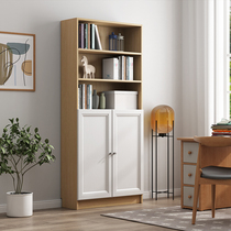 Nordic minimalist bookshelf combination bedroom living room simple floor one against the wall study storage bookcase solid wood storage
