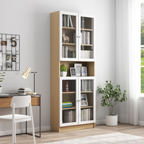 Nordic simple storage bookshelf layered bedroom living room simple floor one against the wall study bookcase solid wood storage