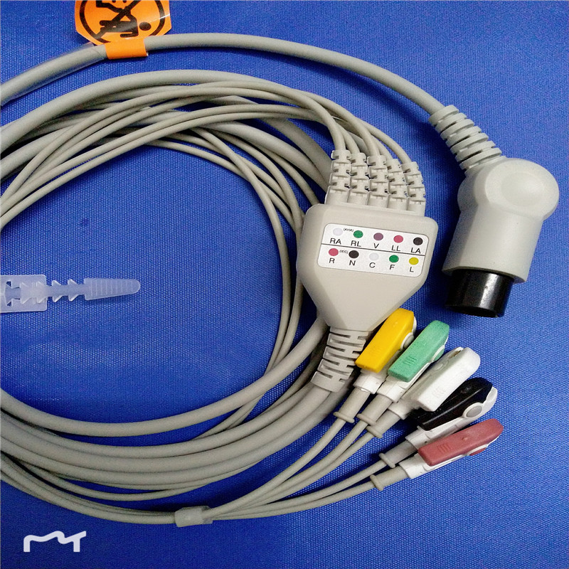 兼容适用瑞科曼金克威瑞心电监护PM7000/8000/9000/MEC1000六针