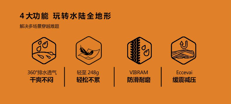 凯乐石 男女 户外运动溯溪鞋 Vibram湿地止滑大底 图1