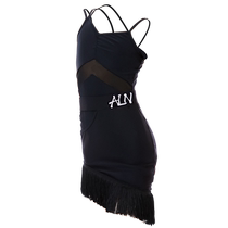 ALN Ailanna girls Latin dance practice clothes set suspenders performance high-end professional split fringed skirt summer