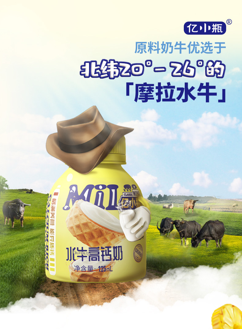 安享好物 安享D级纯奶-亿小瓶水牛高钙奶 国标