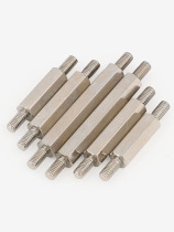 304 stainless steel double head external tooth stud wire rod screw equal bolt hexagonal connection wire column isolation column support