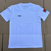 Summer quick-drying mens flight crew neck shirt navy blue white quick-drying breathable short-sleeved T-shirt outdoor casual half-sleeve