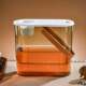 Waste Water Bucket, Tea Tray, Portable Tea Residue Trash Can, Transparent Plastic Tea Water Bucket, Small Draining Tea Residue Bucket for Living Room Tabletop