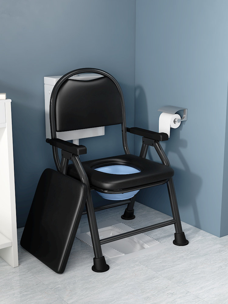 Machine sitting reinforced handrail sturdy rural toilet stool poo toilet elderly seat poo with elderly durable chair