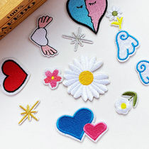 Complement Clothes Pattern Crack can be sewn with cartoon large number embroidered patch cotton suit jacket down jacket Broken Hole Repair