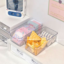 Convenience patch containing box acrylic desktop Poo Sign Ins Wind Transparent Plastic Stationery Debris Rectangular Shelf