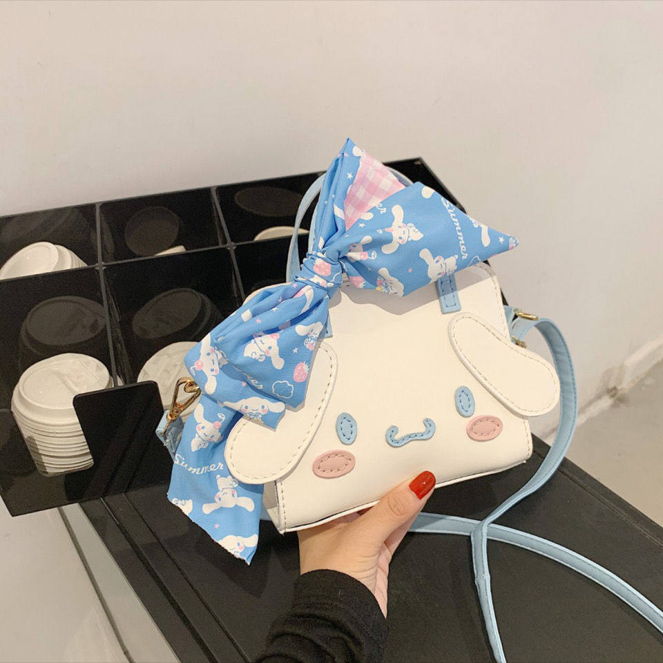 Jade Gui Dog diy bag Cartoon Single Shoulder Bag Handwoven Material Bag Hand-sewn Homemade 100 Lap Cute INCLINED SHOULDER BAG