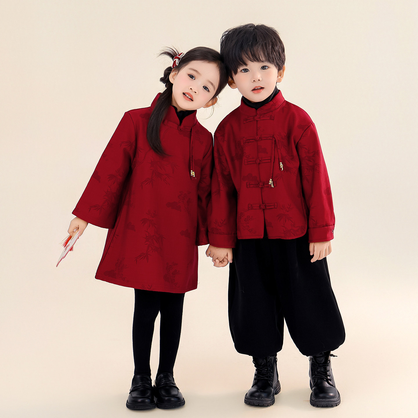 Детская новогодняя одежда для мальчиков, новые китайские зимние костюмы, новинка 2026 года для мальчиков, старинная стильная и красивая новогодняя одежда, праздничная