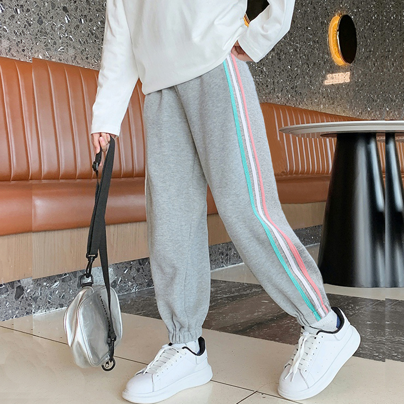 Han Fan Girls Pants Spring and Autumn 8 new 9 children's casual pants 12 - year - old 11 - year - old girl loose plug - and - plug