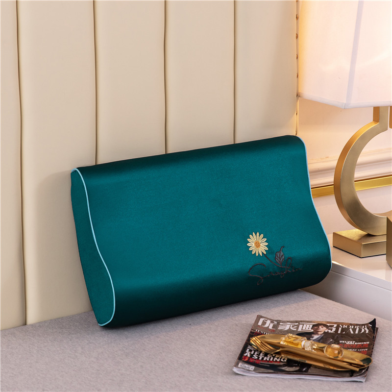 Summer latex pillowcase 30x50cm plant embroidery 40x60 adult children summer mat memory foam pillowcase