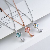 Bestie Necklace Trio Of Schoolgirl Girlfriends Necklace Good Sisters Trio Necklace Key Planet Pendant Collarbone Chain