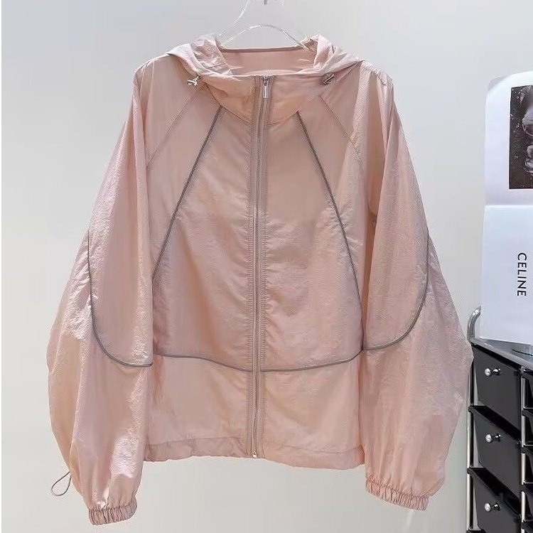 New Style Hooded Sun Protection Clothing, Breathable, Cool and Lightweight, Hooded, Loose and Slimming, Sun Protection Clothing for Women, Summer Travel Jacket