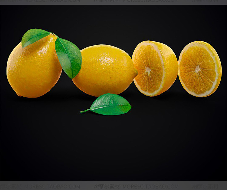 图片[4]-blender C4D柠檬切开柠檬模型素材fbx obj素材四边面 MX728-cg男孩