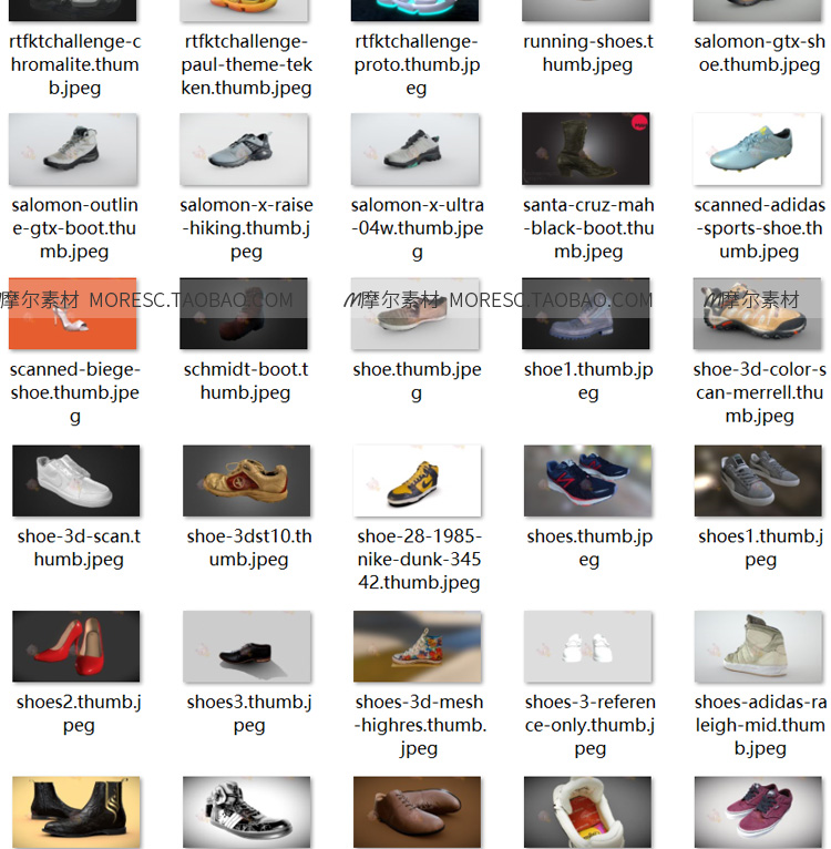 图片[15]-C4D fbx obj男女鞋子旅游鞋球鞋运动鞋平板鞋皮鞋胶鞋布鞋模型 MX688-cg男孩