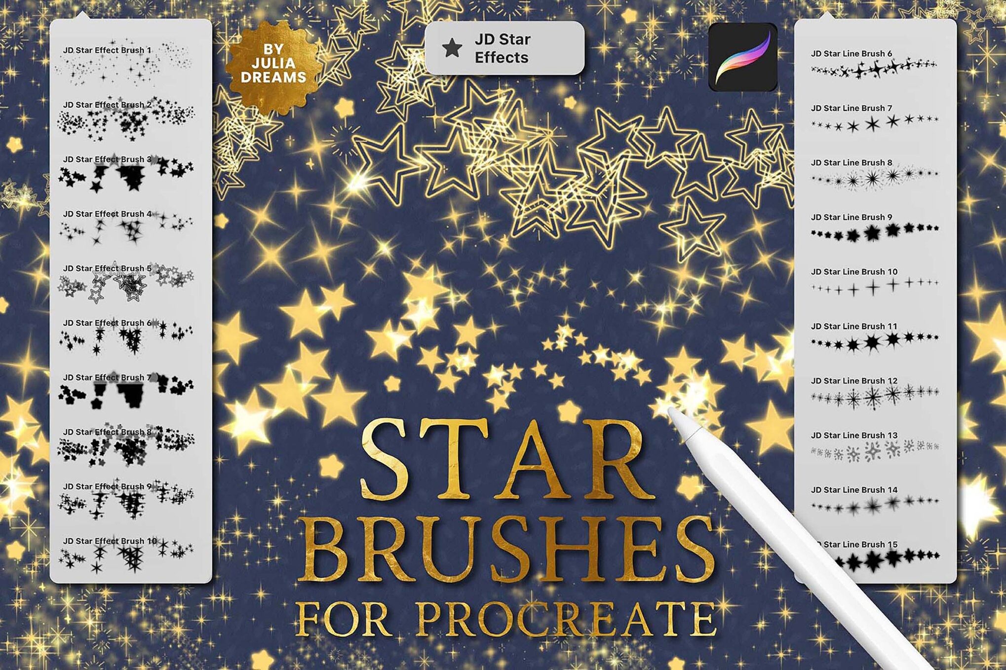 Star Effects Brushes for Procreate