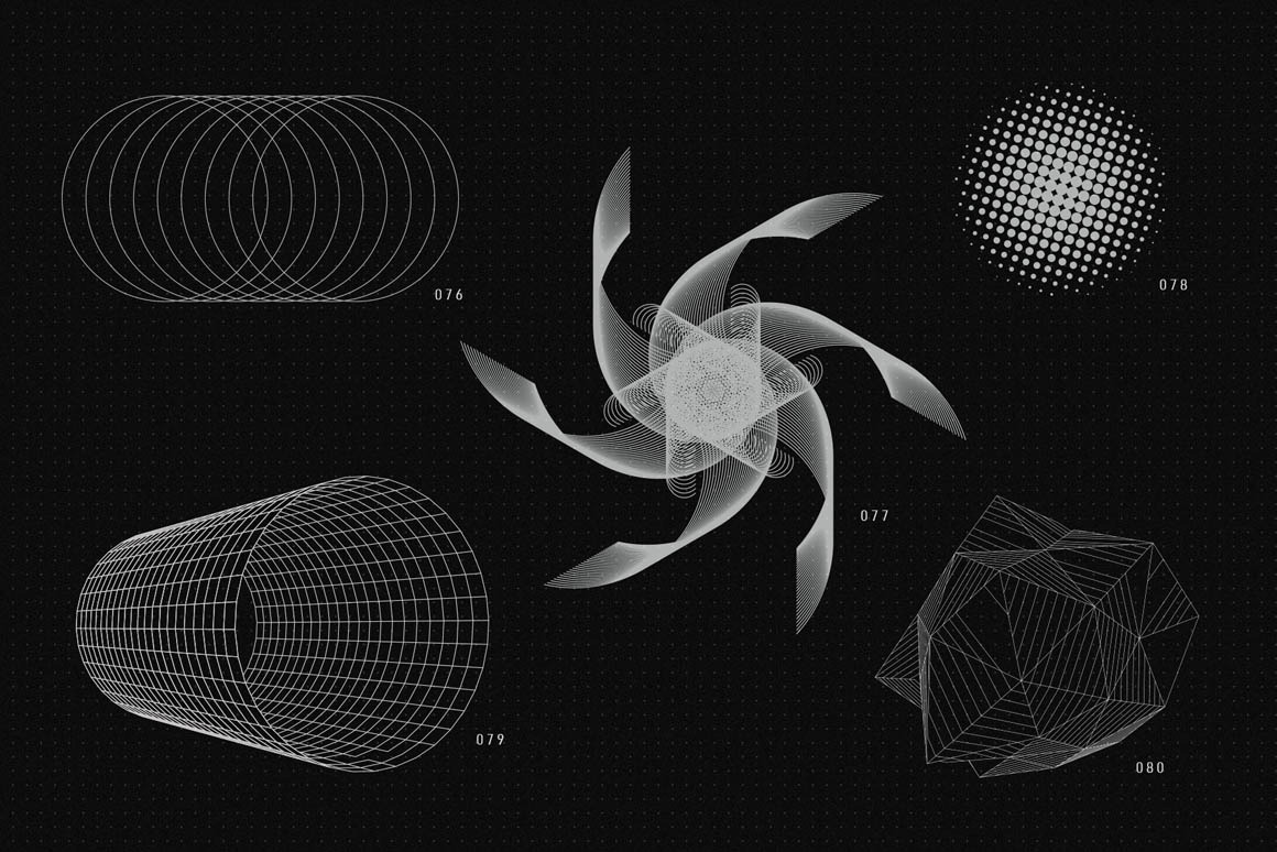 200 Vector Shapes, an Object Graphic by RuleByArt.jpg