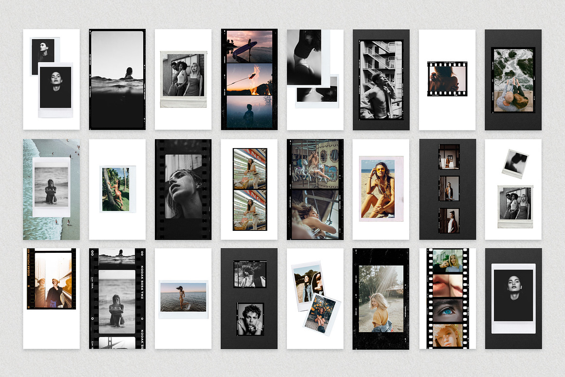 100 Film Frames  Instant Templates, a Social Media.jpg